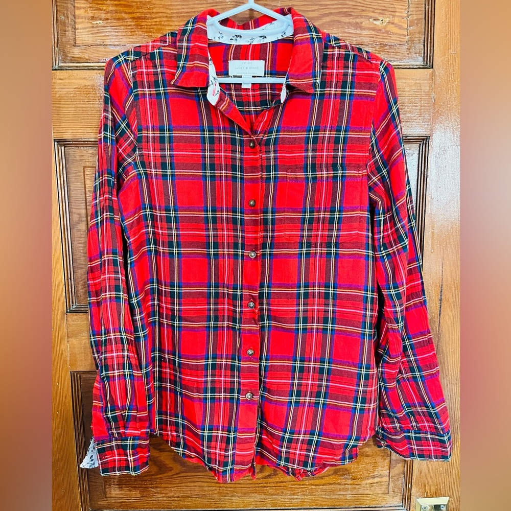 Lucky Brand Red Plaid Shirt